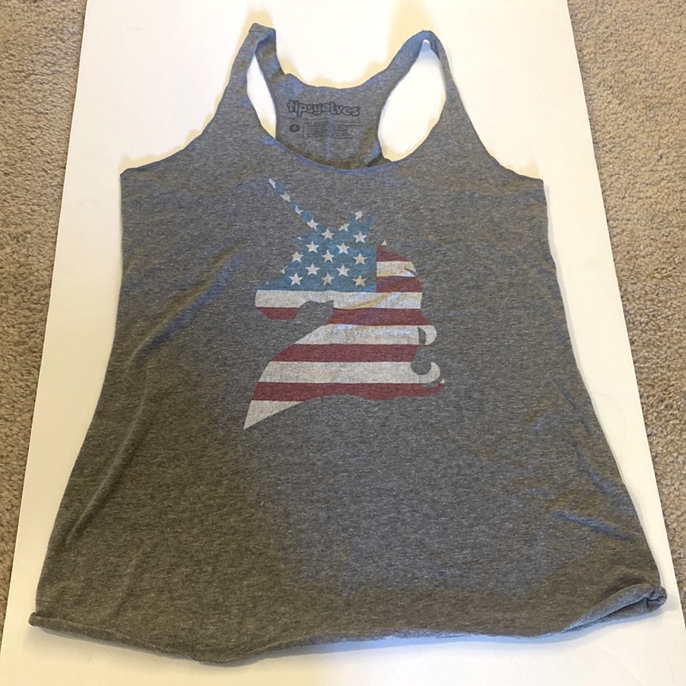 Tipsy Elves Patriotic Unicorn Tank Top